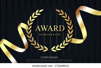 Award Nomination Background With Ribbon. Vector Eps10