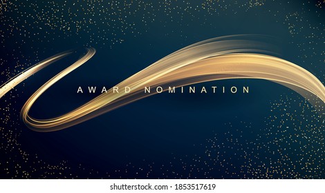Award nomination ceremony luxury background with golden glitter sparkles - Shutterstock ID 1853517619