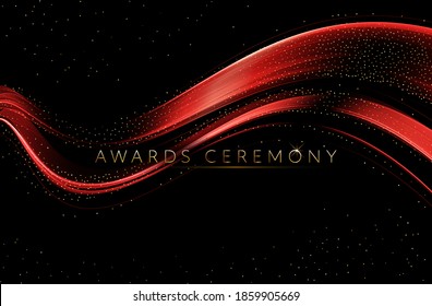 Award Nomination Ceremony Luxury Background With Golden Glitter Sparkles