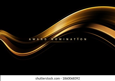 Award Nomination Ceremony Luxury Background With Golden Glitter Sparkles