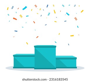 Award nomination platform isolated on white. Trophy award background.