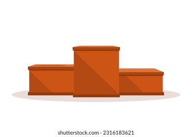 Award nomination platform isolated on white. Trophy award background.