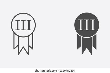 Award outline and filled vector icon sign symbol