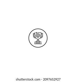award outline style icon in circle