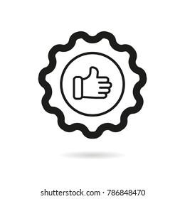 Award - outline vector icon. Black pictogram isolated on a white background. Line symbol for design, logo, infographic and website.