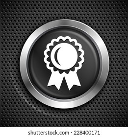 Award Pin on Black Round Button