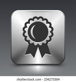 Award Pin on Silver Square Button