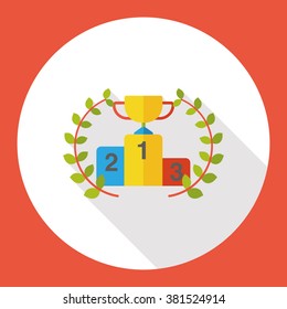 award podium flat icon