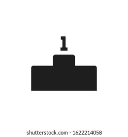 award podium icon vector logo template