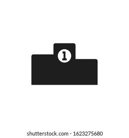 award podium icon vector logo template 