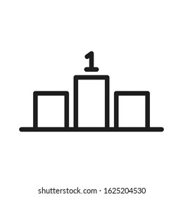 award podium icon vector logo template