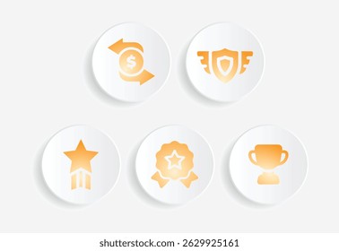 Award, Premium Badge, Rank, Shield, and Champion Icons for Prizes and Recognition