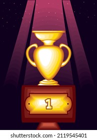 award premium trophy gold design