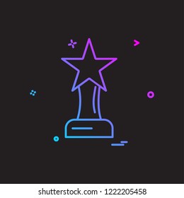 Award  prize star trophy  trophy  winner  icon vector design