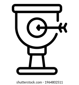 Award realization icon. Outline Award realization vector icon for web design isolated on white background