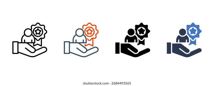 Award Recognition multiple icon style vector illustration