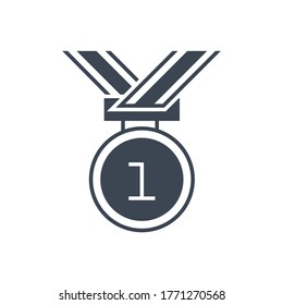 Award Related Vector Glyph Icon. Isolated on White Background. Vector Illustration.