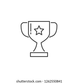 Award Related Vector Line Icon. Isolated on White Background. Editable Stroke.