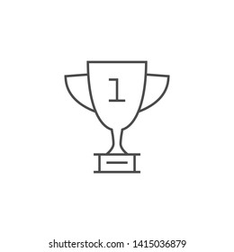 Award Related Vector Thin Line Icon. Isolated on White Background. Editable Stroke. Vector Illustration.