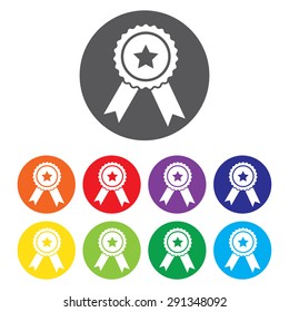 Award Ribbon Icon Set