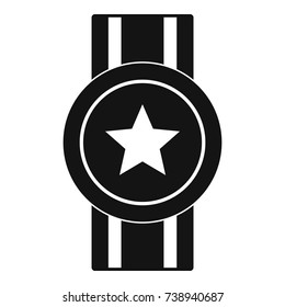 Award ribbon icon. Simple illustration of award ribbon vector icon for any web design