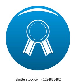 Award ribbon icon vector blue circle isolated on white background 