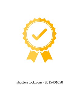 Award ribbon isolate on white background.