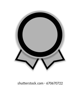 Award ribbon isolated. Flat design for medal, label, badge, certificate. Symbol of best sale, price, quality, guarantee or success, achievement. Ribbon award decoration Vector illustration