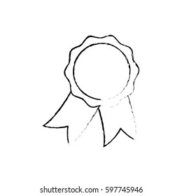 Award ribbon isolated icon vector illustration graphic design