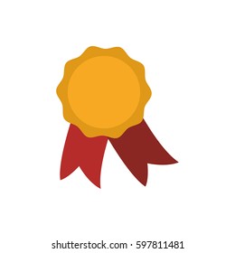 Award ribbon isolated icon vector illustration graphic design