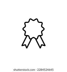 Award Ribbon Isolated Line Icon. Editable stroke. It can be used for websites, stores, banners, fliers.