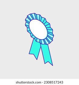 award ribbon isometric vector illustration