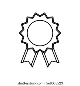 Award ribbon medal icon vector illustration graphic design