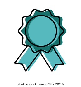 Award ribbon symbol icon vector illustration graphic design