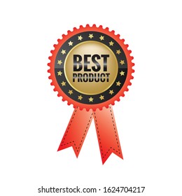 Award ribbon vector design on white background
