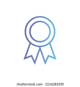 Award ribbon vector icon with gradient