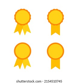 Award ribbon  vector icon set