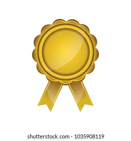 Award Ribbons on white background