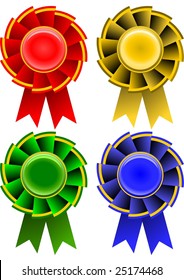 award ribbons in various colors