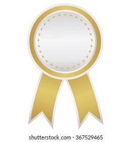  award with ribbons. Vector illustration.