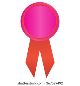  award with ribbons. Vector illustration.
