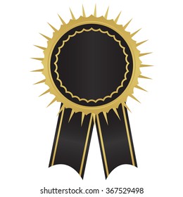  award with ribbons. Vector illustration.