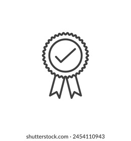 Award Rosette Icon Set. Winner's badges and quality guarantee symbols in elegant vectors.