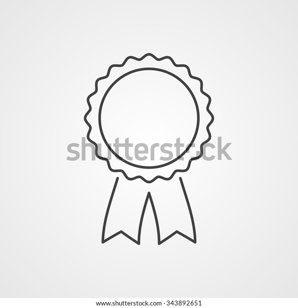 Award Rosette Ribbon Silhouette Stock Vector (Royalty Free) 343892651 ...