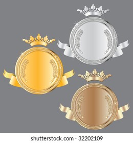 conjunto de premios - medallas vectoriales