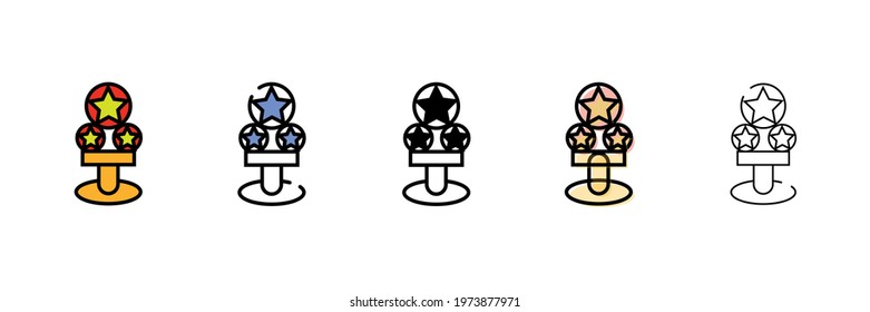 Award set vector type icon