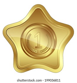 Award shield / medal.  Useful elements for your layout design. Premium Quality, Genuine and Satisfaction, Easy to Edit