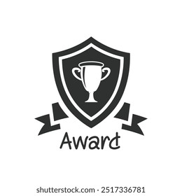 Award Shield Star vector. black shield star badge. Police Badge Outline vector