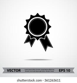 Award sign icon, vector illustration. Flat design style 