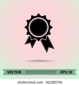 Award sign icon, vector illustration. Flat design style 